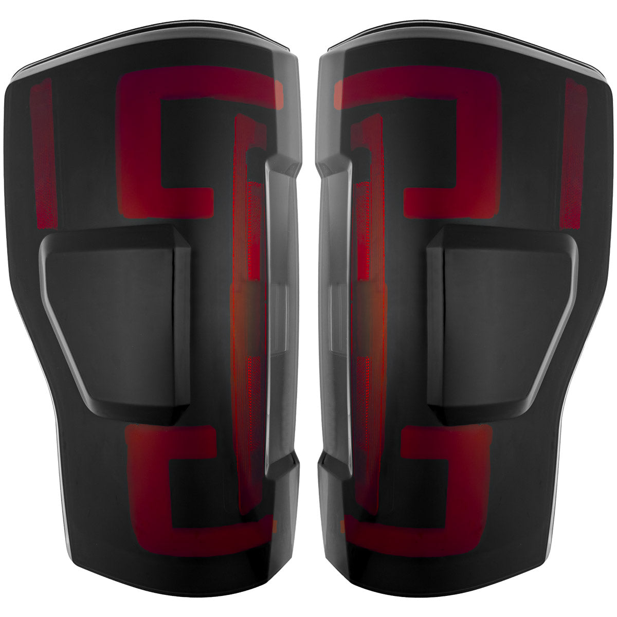 Ford Superduty F250/350/450/550 17-19 (Replaces OEM Halogen Style Tail Lights Both With & Without BLIS Blind Spot Warning System) OLED TAIL LIGHTS - Smoked Lens - Image 3