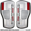Ford Superduty F250/350/450/550 17-19 (Replaces OEM Halogen Style Tail Lights Both With & Without BLIS Blind Spot Warning System) OLED TAIL LIGHTS - Clear Lens - Image 2