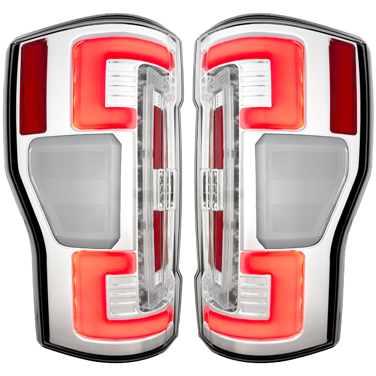 Ford Superduty F250/350/450/550 17-19 (Replaces OEM Halogen Style Tail Lights Both With & Without BLIS Blind Spot Warning System) OLED TAIL LIGHTS - Clear Lens