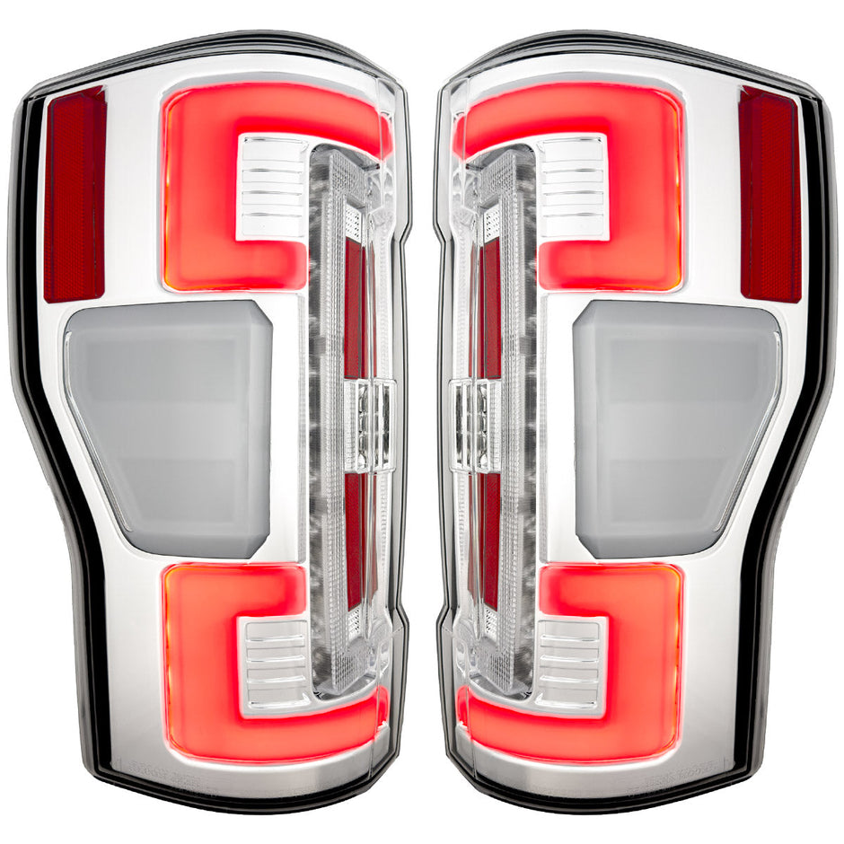 Ford Superduty F250/350/450/550 17-19 (Replaces OEM Halogen Style Tail Lights Both With & Without BLIS Blind Spot Warning System) OLED TAIL LIGHTS - Clear Lens