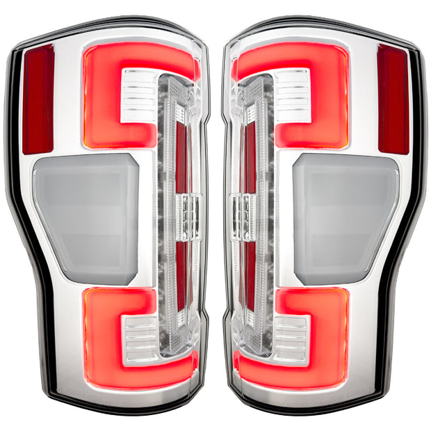 Ford Superduty F250/350/450/550 17-19 (Replaces OEM Halogen Style Tail Lights Both With & Without BLIS Blind Spot Warning System) OLED TAIL LIGHTS - Clear Lens
