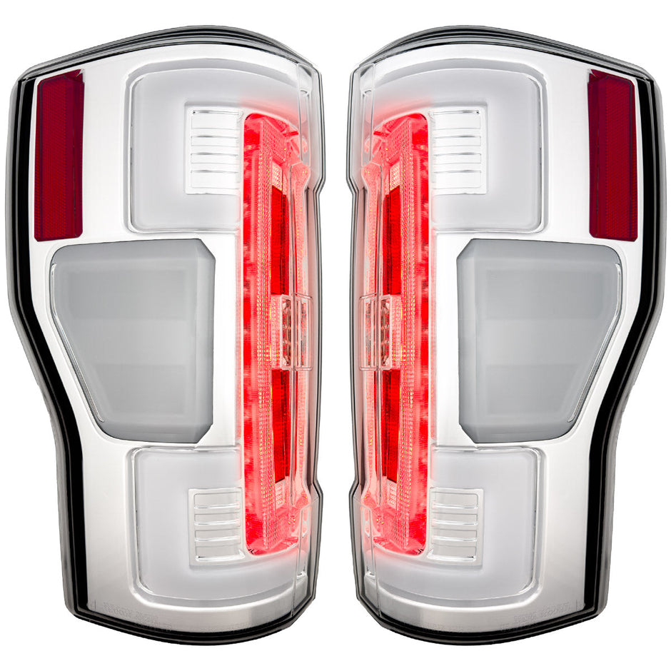 Ford Superduty F250/350/450/550 17-19 (Replaces OEM Halogen Style Tail Lights Both With & Without BLIS Blind Spot Warning System) OLED TAIL LIGHTS - Clear Lens - Image 5