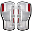 Ford Superduty F250/350/450/550 17-19 (Replaces OEM LED Style Tail Lights with BLIS Blind Spot Warning System) OLED TAIL LIGHTS - Clear Lens - Image 2