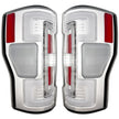Ford Superduty F250/350/450/550 17-19 (Replaces OEM LED Style Tail Lights with BLIS Blind Spot Warning System) OLED TAIL LIGHTS - Clear Lens - Image 5