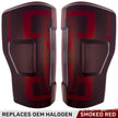 Ford Superduty F250/350/450/550 17-19 (Replaces OEM Halogen Style Tail Lights Both With & Without BLIS Blind Spot Warning System) OLED TAIL LIGHTS - Dark Red Smoked Lens - Image 5