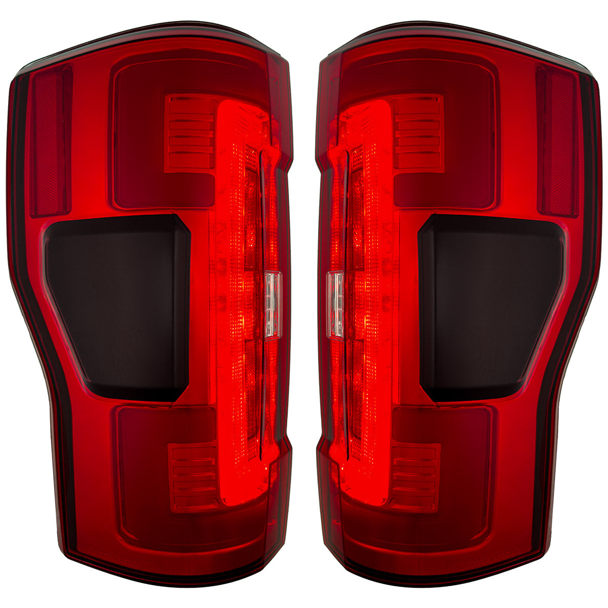 Ford Superduty F250/350/450/550 17-19 (Replaces OEM Halogen Style Tail Lights Both With & Without BLIS Blind Spot Warning System) OLED TAIL LIGHTS - Red Lens - Image 5