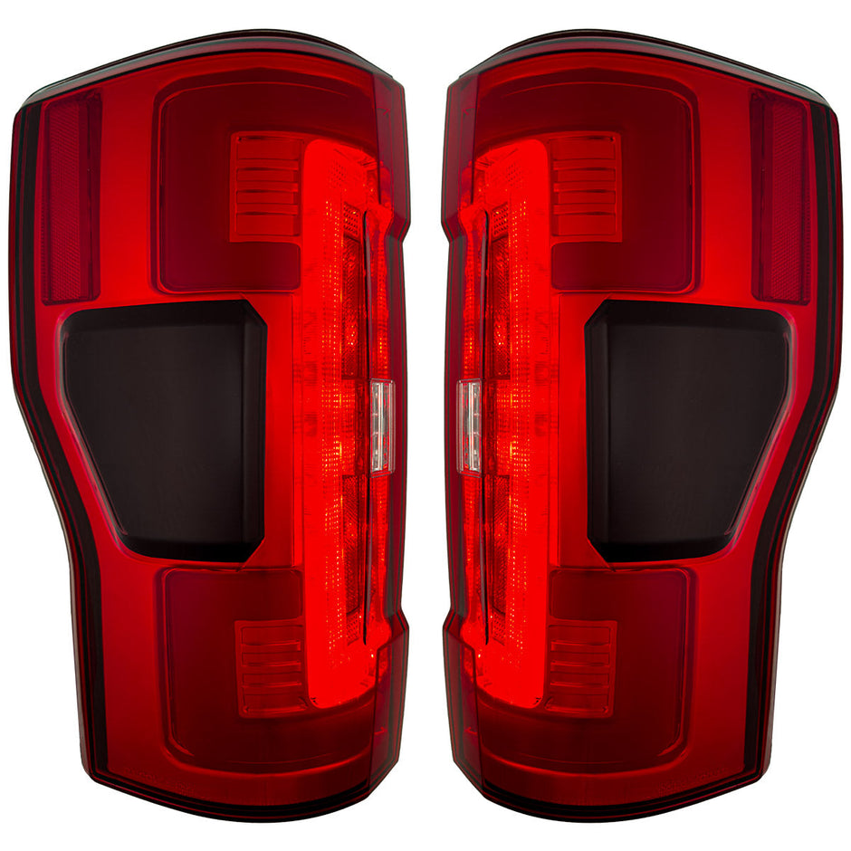 Ford Superduty F250/350/450/550 17-19 (Replaces OEM Halogen Style Tail Lights Both With & Without BLIS Blind Spot Warning System) OLED TAIL LIGHTS - Red Lens - Image 5