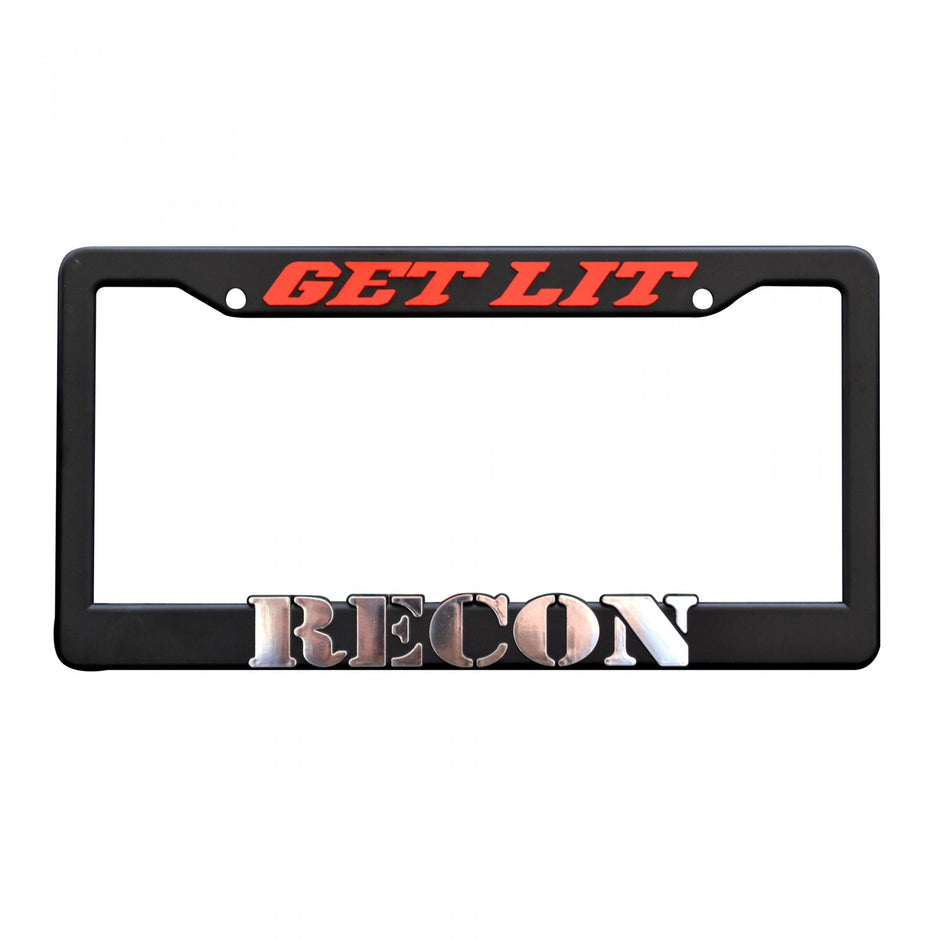 GET LIT by RECON License Plate Frame - Fits all Standard U.S. License Plates