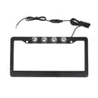 Black Aluminum License Plate Frame with Four 6000K XML CREE LED Reverse Lights - Fits all Standard U.S. License Plates - Image 4