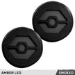 Jeep 07-18 JK Wrangler Round Front Turn Signal Lenses with Amber Hexagon-Shaped OLED Design Located Under Front Headlights - Smoked Lens - Image 5