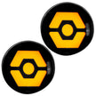 Jeep 07-18 JK Wrangler Round Front Turn Signal Lenses with Amber Hexagon-Shaped OLED Design Located Under Front Headlights - Smoked Lens - Image 2