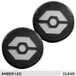 Jeep 07-18 JK Wrangler Round Front Turn Signal Lenses with Amber Hexagon-Shaped OLED Design Located Under Front Headlights - Clear Lens - Image 4