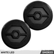 Jeep 07-18 JK Wrangler Round Front Turn Signal Lenses with White Hexagon-Shaped OLED Design Located Under Front Headlights - Smoked Lens - Image 3