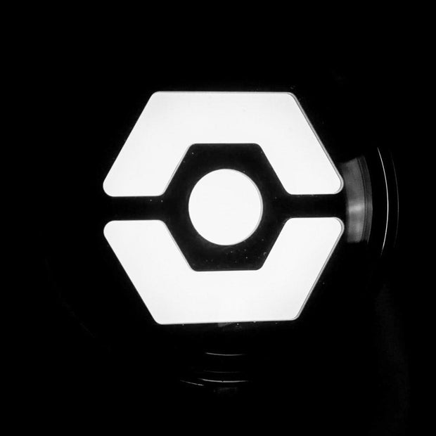 Jeep 07-18 JK Wrangler Round Front Turn Signal Lenses with White Hexagon-Shaped OLED Design Located Under Front Headlights - Smoked Lens - Image 2