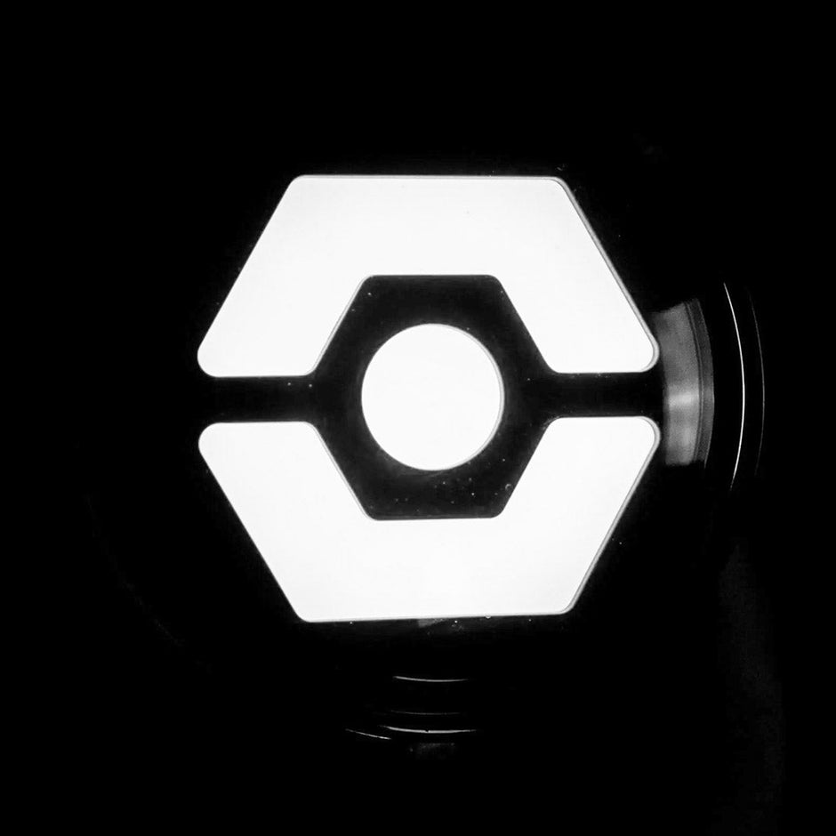 Jeep 07-18 JK Wrangler Round Front Turn Signal Lenses with White Hexagon-Shaped OLED Design Located Under Front Headlights - Clear Lens - Image 3