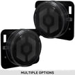 Jeep 07-18 JK Wrangler Round Front Fender Lenses with Amber Hexagon-Shaped OLED Design Located on Front Side Fender - Smoked Lens