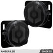 Jeep 07-18 JK Wrangler Round Front Fender Lenses with Amber Hexagon-Shaped OLED Design Located on Front Side Fender - Smoked Lens - Image 5