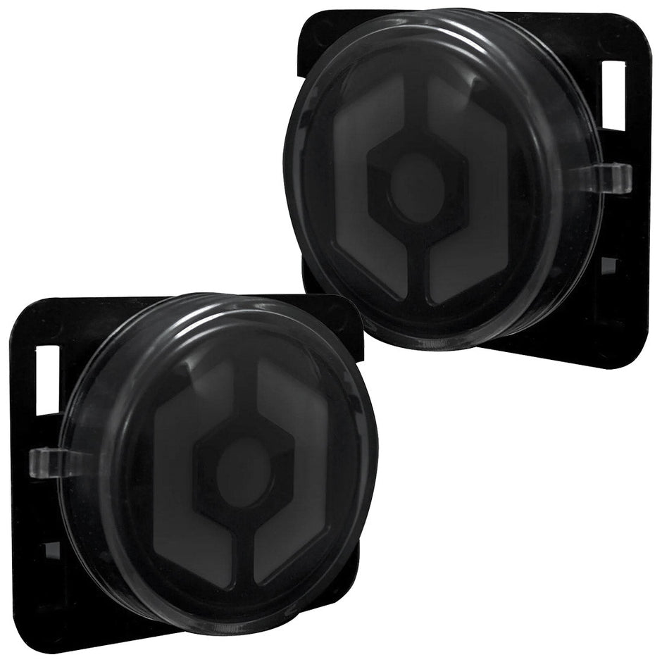 Jeep 07-18 JK Wrangler Round Front Fender Lenses with Amber Hexagon-Shaped OLED Design Located on Front Side Fender - Smoked Lens - Image 3