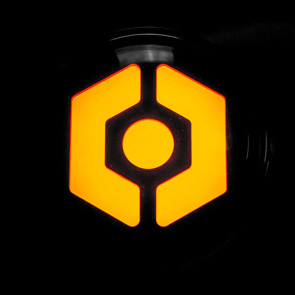 Jeep 07-18 JK Wrangler Round Front Fender Lenses with Amber Hexagon-Shaped OLED Design Located on Front Side Fender - Smoked Lens - Image 2