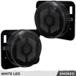 Jeep 07-18 JK Wrangler Round Front Fender Lenses with White Hexagon-Shaped OLED Design Located on Front Side Fender - Smoked Lens - Image 2