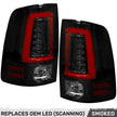 Dodge 13-18 RAM 1500/2500/3500 OLED TAIL LIGHTS w/ Scanning OLED Turn Signals (Replaces Factory OEM LED Tail Lights ONLY) - Smoked Lens