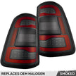 Dodge 19-23 RAM 1500 OLED TAIL LIGHTS (Replaces Factory OEM Halogen Tail Lights) - Smoked Lens - Image 3