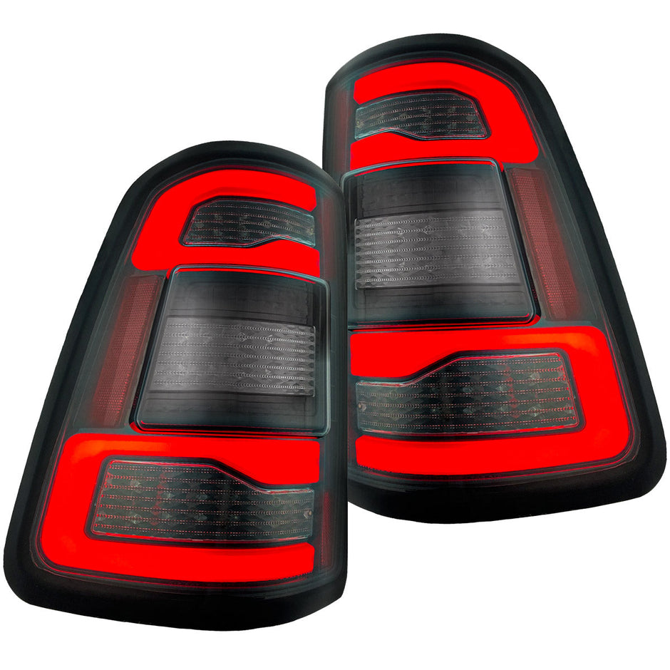 Dodge 19-23 RAM 1500 OLED TAIL LIGHTS (Replaces Factory OEM Halogen Tail Lights) - Smoked Lens - Image 2
