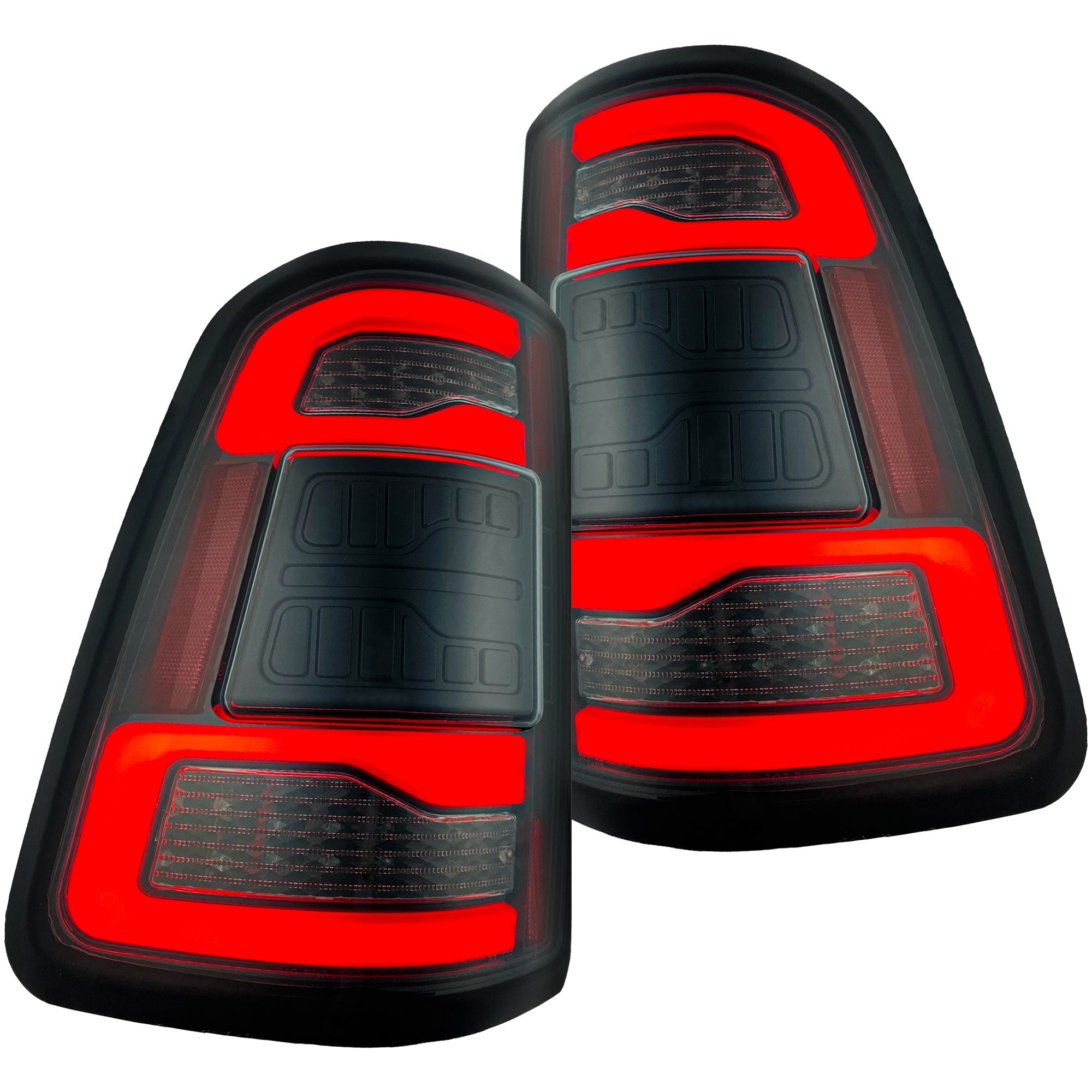 Dodge 19-23 RAM 1500 OLED TAIL LIGHTS (Replaces Factory OEM LED Tail Lights w Blind Spot Sensor) - Smoked Lens - Image 3