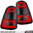 Dodge 19-23 RAM 1500 OLED TAIL LIGHTS (Replaces Factory OEM LED Tail Lights w Blind Spot Sensor) - Smoked Lens