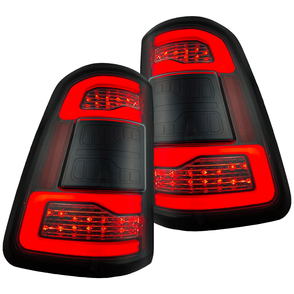 Dodge 19-23 RAM 1500 OLED TAIL LIGHTS (Replaces Factory OEM LED Tail Lights w Blind Spot Sensor) - Smoked Lens - Image 5