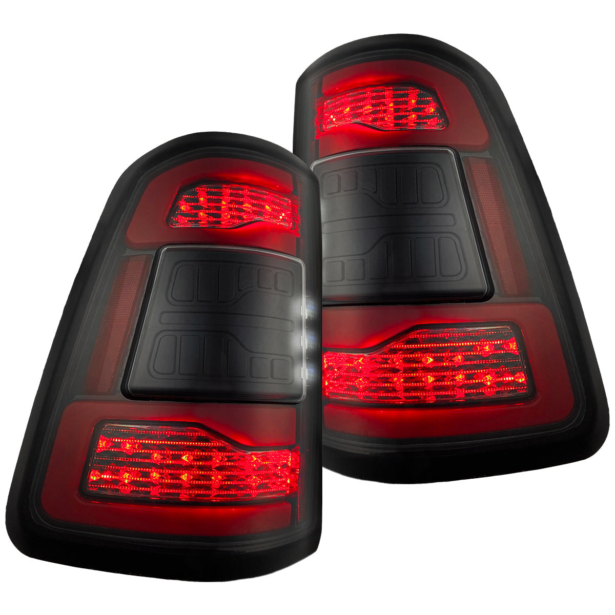 Dodge 19-23 RAM 1500 OLED TAIL LIGHTS (Replaces Factory OEM LED Tail Lights w Blind Spot Sensor) - Smoked Lens - Image 6