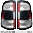 Dodge 19-23 RAM 1500 OLED TAIL LIGHTS (Replaces Factory OEM LED Tail Lights w Blind Spot Sensor) - Clear Lens