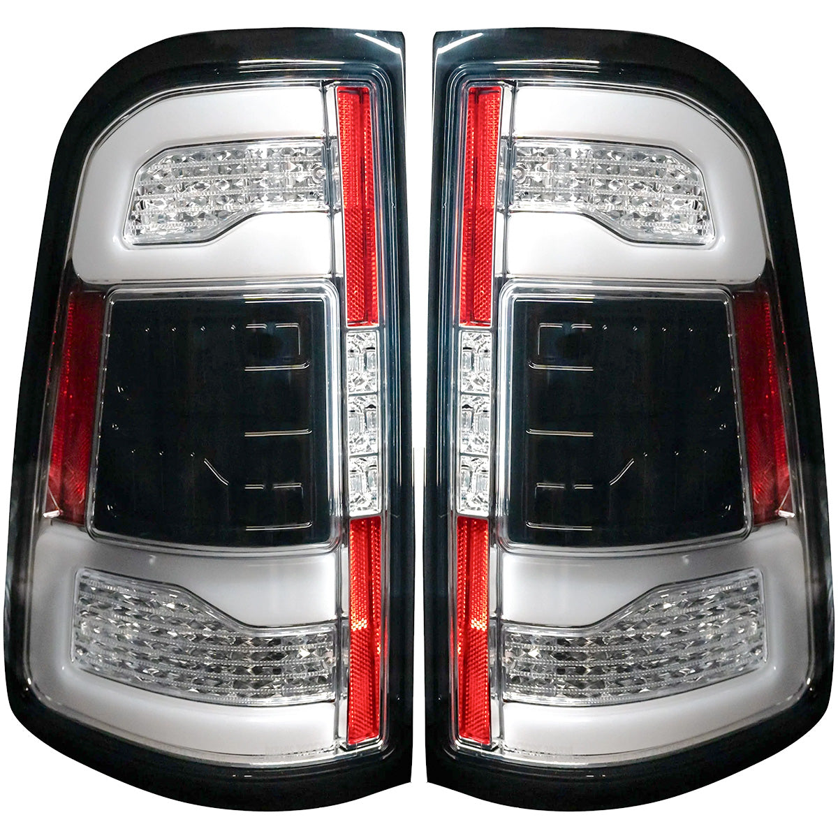 Dodge 19-23 RAM 1500 OLED TAIL LIGHTS (Replaces Factory OEM LED Tail Lights w NO Blind Spot SENSOR) - Clear Lens - Image 3