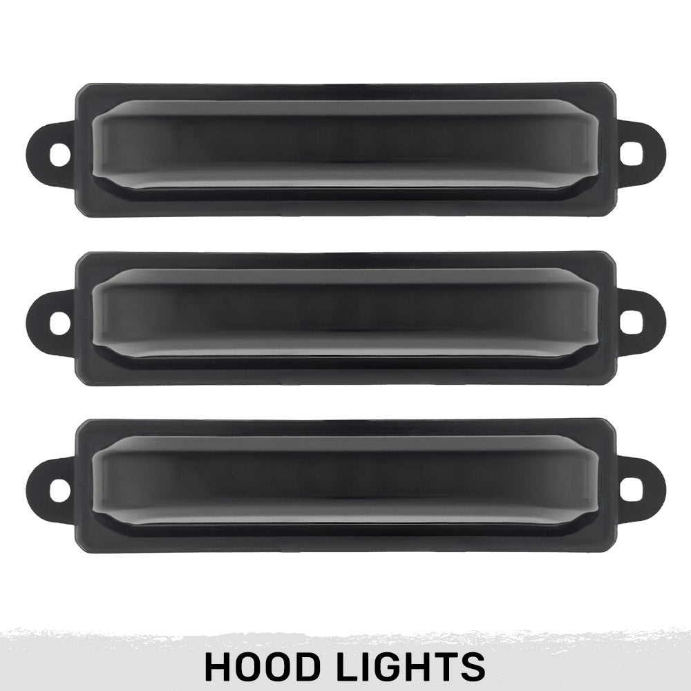 Ford 21-24 RAPTOR 7-Piece Fender & Hood Light Kit Smoked Lens w/ White LED Running Lights w/ Startup Light Sequence - Image 3