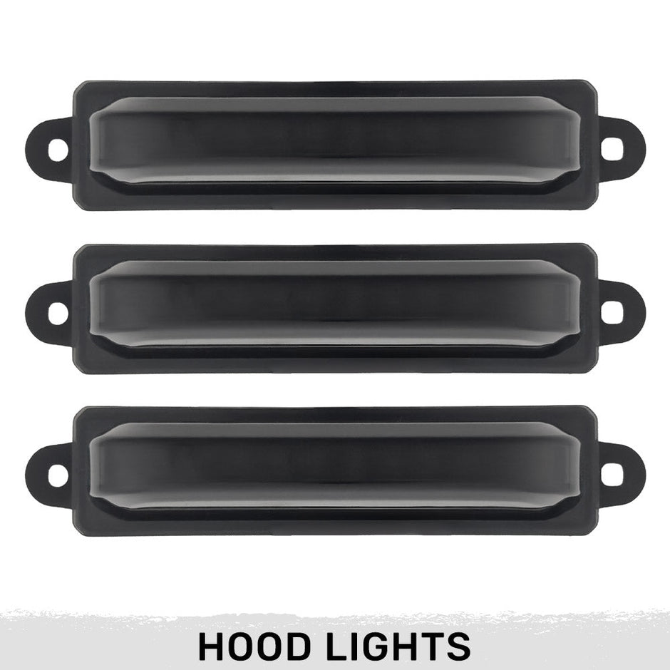 Ford 21-24 RAPTOR 7-Piece Fender & Hood Light Kit Smoked Lens w/ White LED Running Lights w/ Startup Light Sequence - Image 3