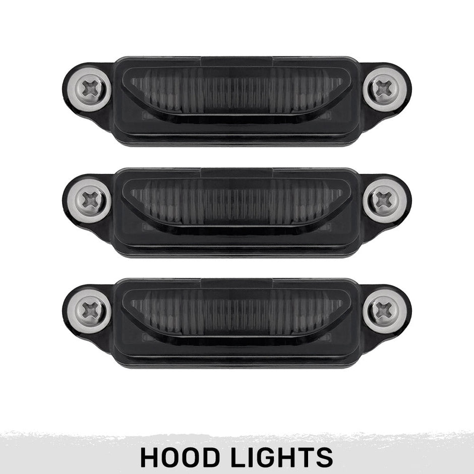 Dodge 21-24 RAM 1500 TRX 7-Piece Fender & Hood Light Kit Smoked Lens w/ White LED Running Lights w/ Startup Light Sequence - Image 5