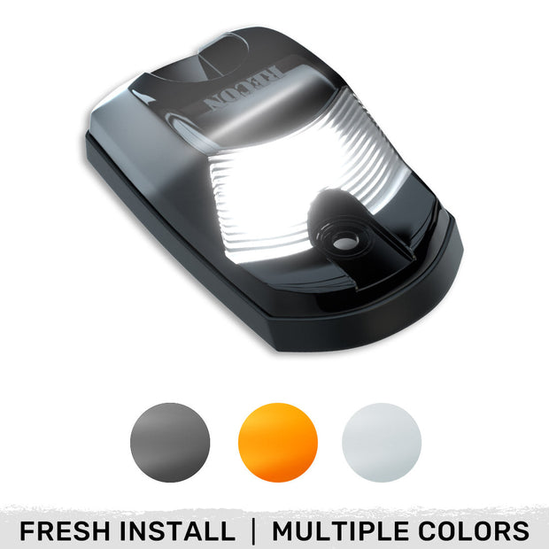 Ford 17-25 Superduty (1-Piece Single Cab Light) Smoked Cab Roof Light Lens with 2-Way Forward & Rear Facing White ULTRA High-Power LEDs - 1-Piece Single Cab Light ONLY - Image 2
