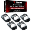 Ford 17-25 Superduty (5-Piece Set) Smoked Cab Roof Light Lens with 2-Way Forward & Rear Facing White ULTRA High-Power LEDs - ATTN: This cab light set is for a fresh install on a truck that DID NOT come with OEM cab roof lights (No Square Hole Required - Only 2 Small Screw Holes & a 1/4
