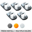 Ford 17-25 Superduty (5-Piece Set) Clear Cab Roof Light Lens with 2-Way Forward & Rear Facing White ULTRA High-Power LEDs - ATTN: This cab light set is for a fresh install on a truck that DID NOT come with OEM cab roof lights (No Square Hole Required - Only 2 Small Screw Holes & a 1/4