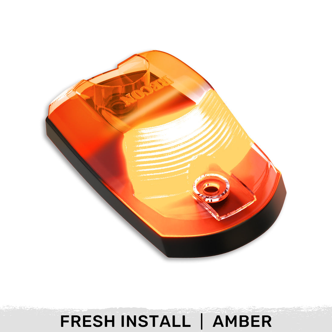 Ford 17-25 Superduty (1-Piece Single Cab Light) Amber Cab Roof Light Lens with 2-Way Forward & Rear Facing Amber ULTRA High-Power LEDs - 1-Piece Single Cab Light ONLY