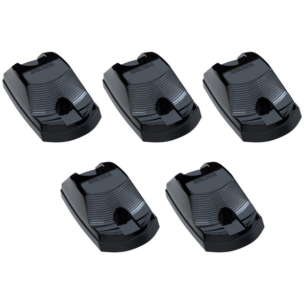 Ford 17-25 Superduty (5-Piece Set) Smoked Cab Roof Light Lens with 2-Way Forward & Rear Facing Amber ULTRA High-Power LEDs - ATTN: This cab light set is for a fresh install on a truck that DID NOT come with OEM cab roof lights (No Square Hole Required - Only 2 Small Screw Holes & a 1/4" Round Hole for Wire) - Kit Comes Complete with Screws & Wiring Harness - Image 2