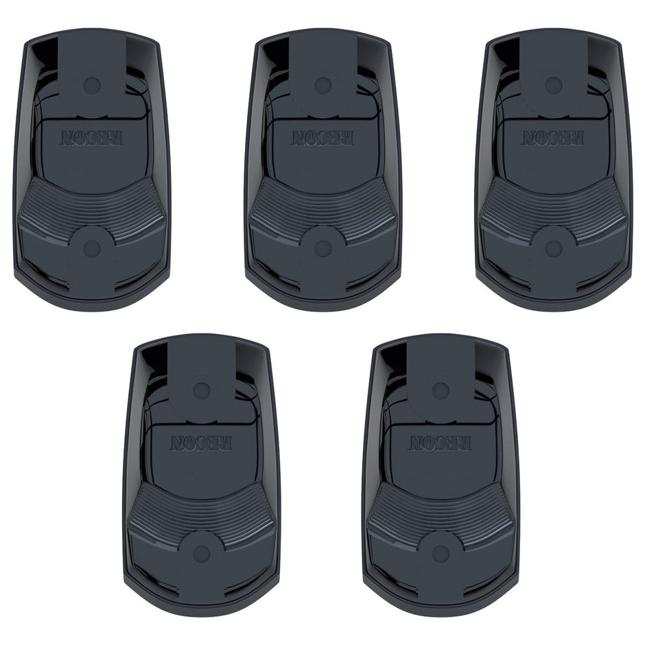 Ford 17-25 Superduty (5-Piece Set) Smoked Cab Roof Light Lens with 2-Way Forward & Rear Facing Amber ULTRA High-Power LEDs - ATTN: This cab light set is for a fresh install on a truck that DID NOT come with OEM cab roof lights (No Square Hole Required - Only 2 Small Screw Holes & a 1/4