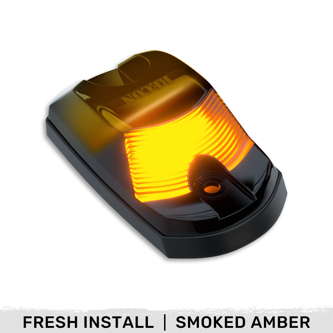 Ford 17-25 Superduty (1-Piece Single Cab Light) Smoked Cab Roof Light Lens with 2-Way Forward & Rear Facing Amber ULTRA High-Power LEDs - 1-Piece Single Cab Light ONLY