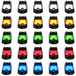 Ford 17-25 Superduty (5-Piece Set) Smoked Cab Roof Light Lens with RGB (Multi-Colored) High-Power LED's - ATTN: Cab Lights are User Controlled by Bluetooth Using App Thru Mobile Phone / Tablet - ATTN: This cab light set is for a fresh install on a truck that DID NOT come with OEM cab roof lights (No Square Hole Required - Only 2 Small Screw Holes & a 1/4
