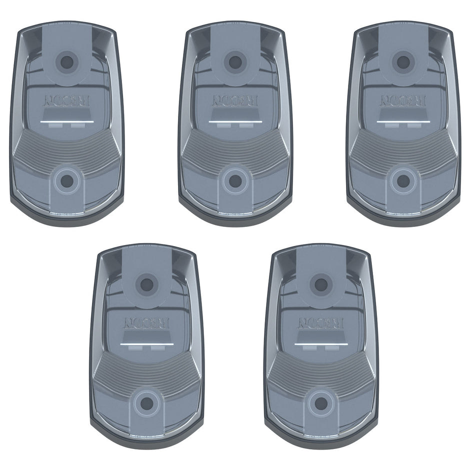 Ford 17-25 Superduty (5-Piece Set) Clear Cab Roof Light Lens with 2-Way Forward & Rear Facing White ULTRA High-Power LEDs - ATTN: This cab light set is for a fresh install on a truck that DID NOT come with OEM cab roof lights (No Square Hole Required - Only 2 Small Screw Holes & a 1/4