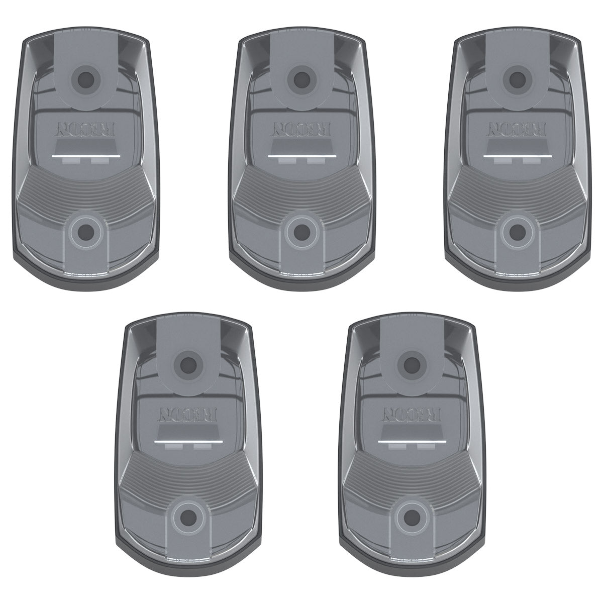 Ford 17-25 Superduty (5-Piece Set) Clear Cab Roof Light Lens with RGB (Multi-Colored) High-Power LED's - ATTN: Cab Lights are User Controlled by Bluetooth Using App Thru Mobile Phone / Tablet - ATTN: This cab light set is for a fresh install on a truck that DID NOT come with OEM cab roof lights (No Square Hole Required - Only 2 Small Screw Holes & a 1/4