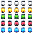 Ford 17-25 Superduty (5-Piece Set) Clear Cab Roof Light Lens with RGB (Multi-Colored) High-Power LED's - ATTN: Cab Lights are User Controlled by Bluetooth Using App Thru Mobile Phone / Tablet - ATTN: This cab light set is for a fresh install on a truck that DID NOT come with OEM cab roof lights (No Square Hole Required - Only 2 Small Screw Holes & a 1/4