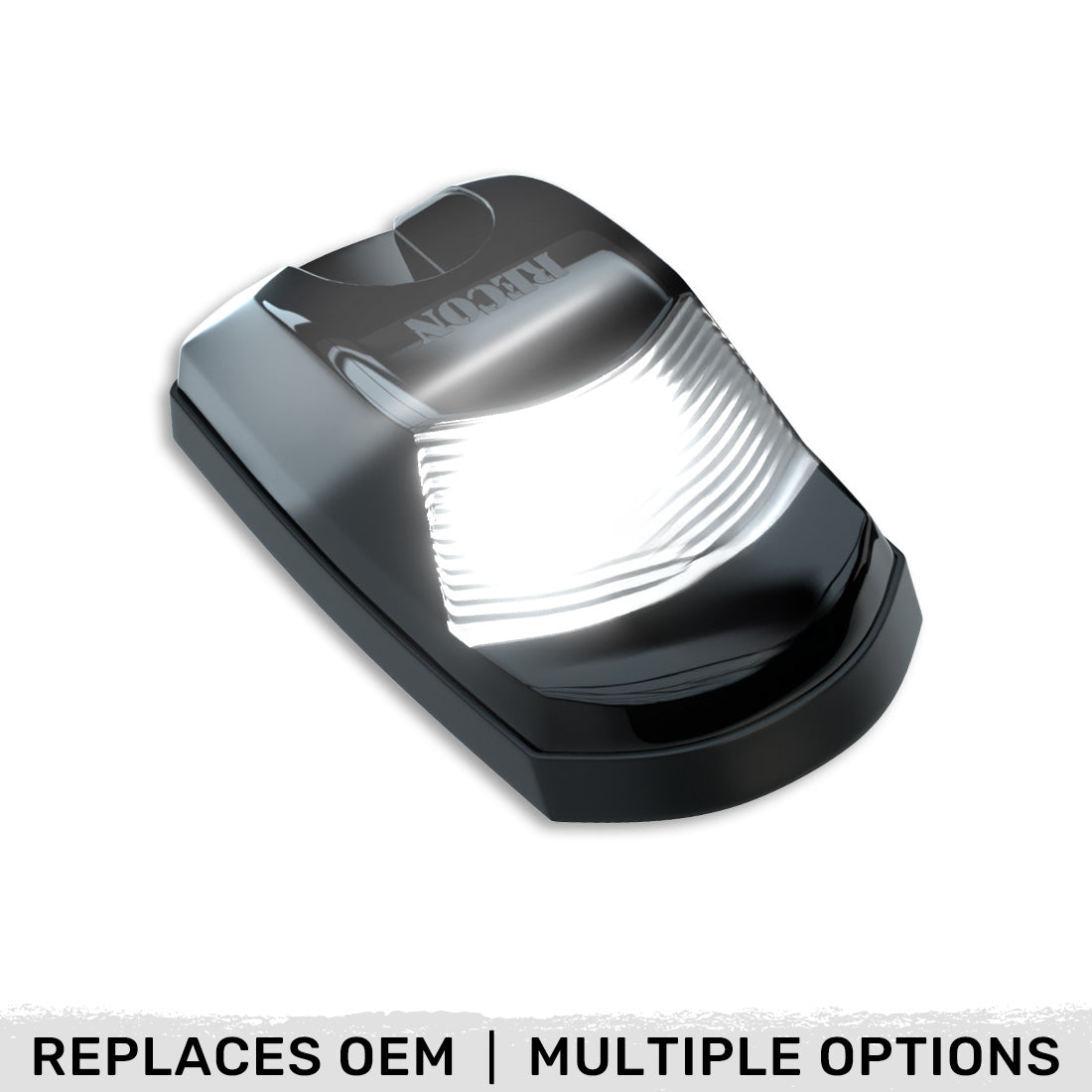 Ford 17-22 Superduty (1-Piece Single Cab Light) Smoked Cab Roof Light Lens with 2-Way Forward & Rear Facing White ULTRA High-Power LEDs - 1-Piece Single Cab Light ONLY