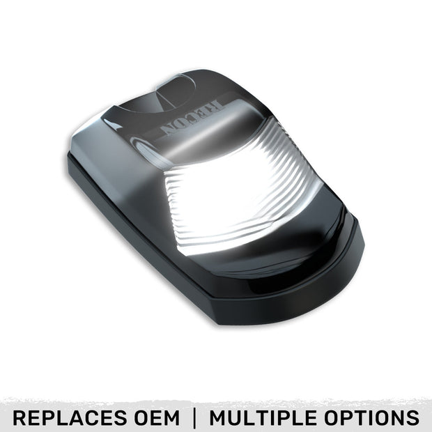 Ford 17-22 Superduty (1-Piece Single Cab Light) Smoked Cab Roof Light Lens with 2-Way Forward & Rear Facing White ULTRA High-Power LEDs - 1-Piece Single Cab Light ONLY