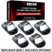 Ford 17-22 Superduty (5-Piece Set) Smoked Cab Roof Light Lens with 2-Way Forward & Rear Facing White ULTRA High-Power LEDs - ATTN: (Plug-N-Play Replacement for OEM Factory Installed Cab Roof Lights)